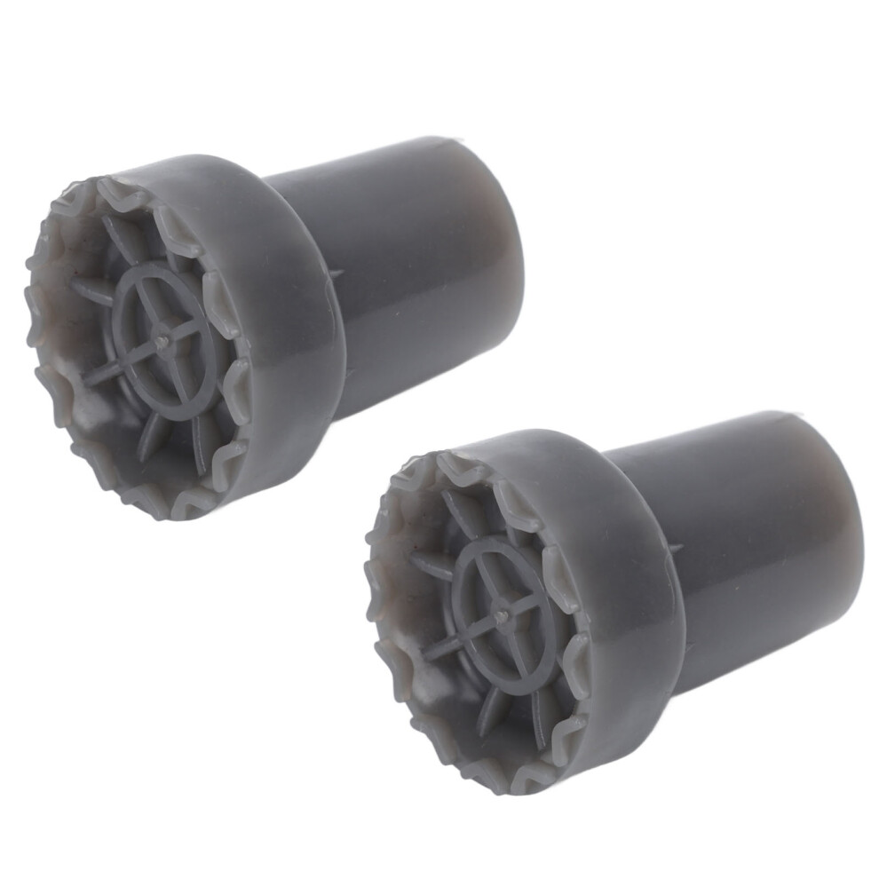 Gray Durable Crutch Feet Covers - 2Pcs Thickened Rubber 360 Rotatable