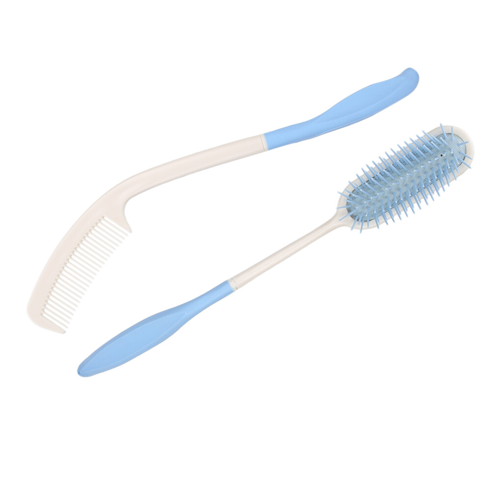 Unisex 38Cm Extra Long Handle Hair Brush For Elderly Ergonomic Air Cushion Comb