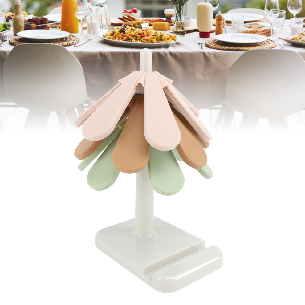 Tree-Shaped Silicone Trivet Set, Heat-Resistant, Stackable Pot Holders
