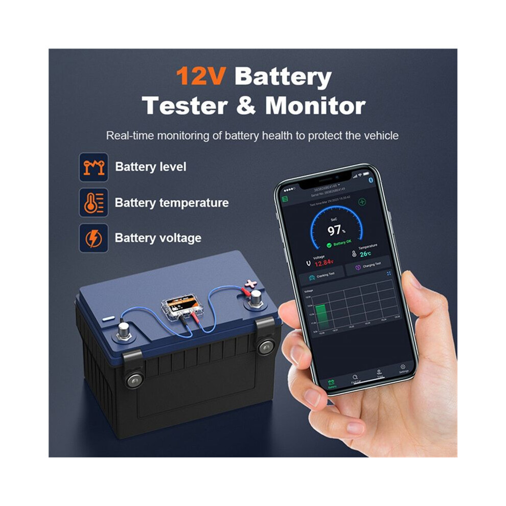 Ancel Bm200 12V Car Battery Monitor Car Battery Tester Automotive Monitoring Battery Tools 4713860162752