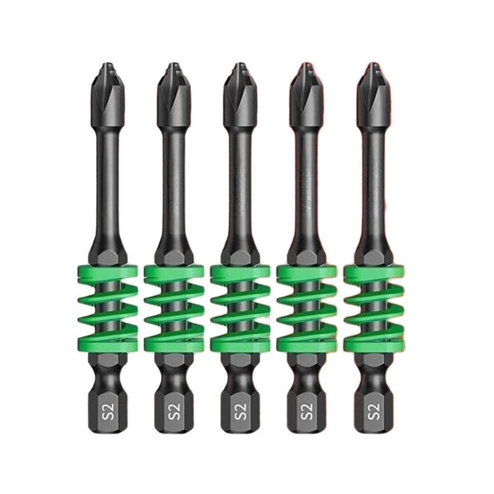Greener Magnetic Screwdriver Bits Non-Slip Shockproof Phillips Impact Bits Hex Shank Alloy Steel Bits 65Mm 5Pcs 4713270672056