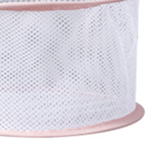 Pink Makeup Brush Net Basket 20cm Hanging Drying Storage Mesh Cloth