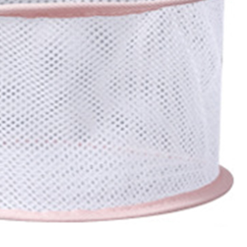 Pink Mesh Makeup Brush & Sponge Drying Basket 20Cm Hangable