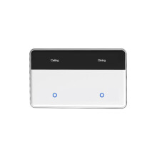 Zigbee DIY Name Horizontal Display Touch Screen US Light Works with Tuya Alexa for Home 2 Gang