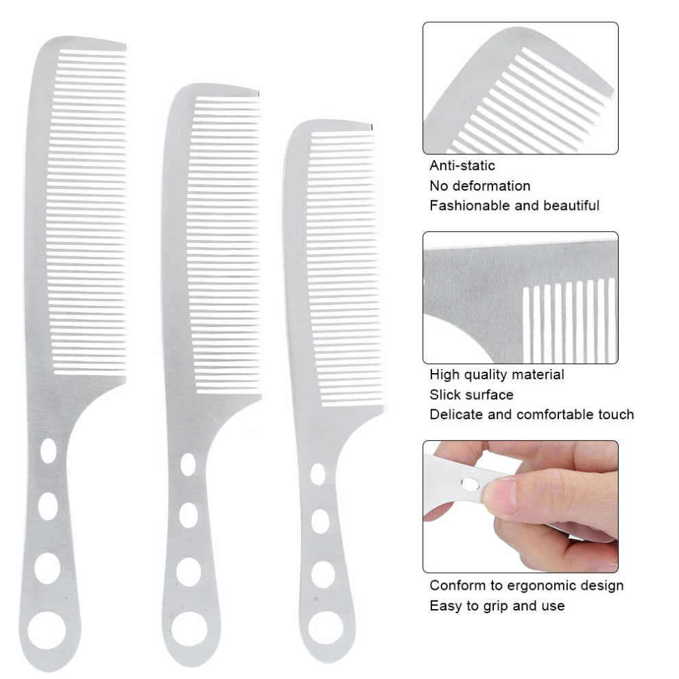 Unisex 3 Stã¼Cke Professionelle Mã¤Nner Friseur Kamm