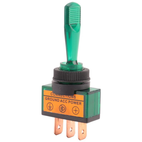 4PC 12V  20A LIGHT ILLUMINATED TOGGLE  CONTROL CAR BOAT DASH SPST /OFF 2