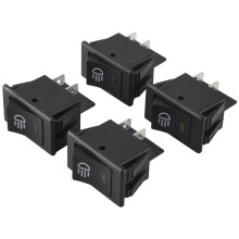 4x 12V 35A Car Truck Boat Fog Light Rocker LED Light Dash board Toggle 4Pin Black