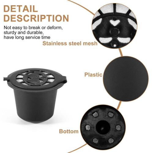 4 CáPsulas de CáPsulas de Café Reutilizables Recargables para Cuchara  MACHINEs 1