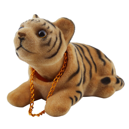 Car Bobbing  Tiger Shape Nodding Dog Decor 2