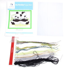 Nuevos Lanzamientos Kit de Bordado de Patrones de Kits de Punto de Cruz - Panda Twins 14CT 30X27Cm