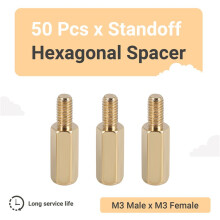 50 St M3 Hane X M3 Hona 11 Mm LäNgd MäSsing SkruvgäNga PCB Stand-Off Distansbrickor