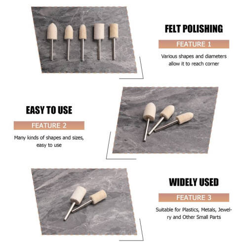 25Pcs set 1/8 inch  Polishing Buffing Points Mounted Imitation Wool For Rotary Tool 2