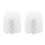 Replacement Spare Bathroom Accessory Plain Plastic Toilet Cleaning Brushes  Holders White (2x White Heads) 1