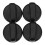 Kitchen 44 mm Diameter Plastic Black Button  for Gas Cooktop 4 1