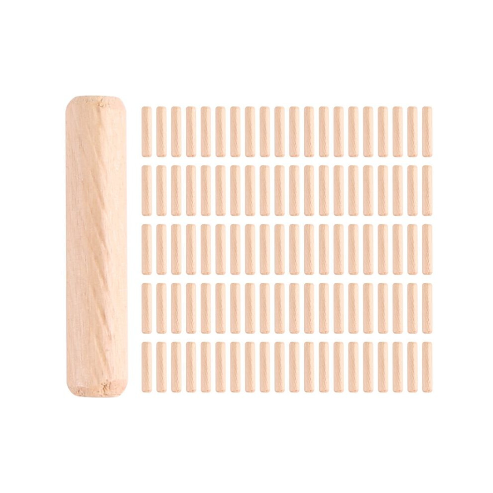 100 Pack Wooden Dowel Pins Wood Kiln Dried Fluted And Beveled 4711624950652