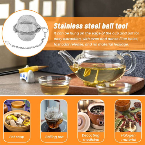 2PCS Pratique Boule a The Tea Epices Infuser Filtr 2