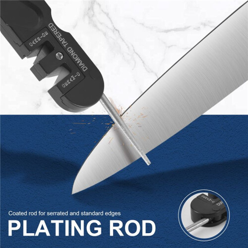 Portable  Knife Multifunction Sharpener, Steel Outdoor EDC  Tool Sharpener