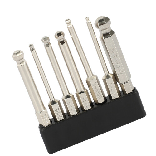BROPPE 7Pcs S2 Magnetic  Screwdriver Bit 1/4inch Inch Hex Shank 1