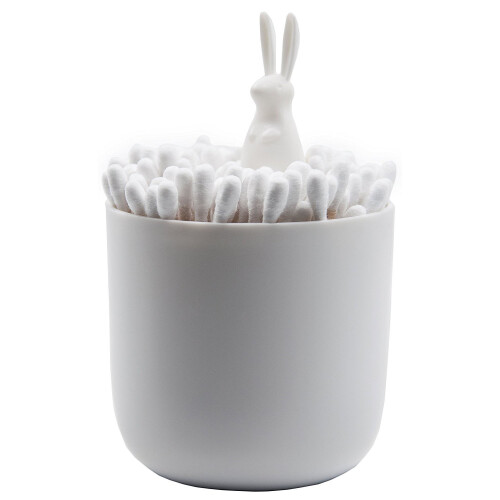 Cotton Swab Holder, Small Q-tips Toothpicks Storage Organizer (Rabbit) 2