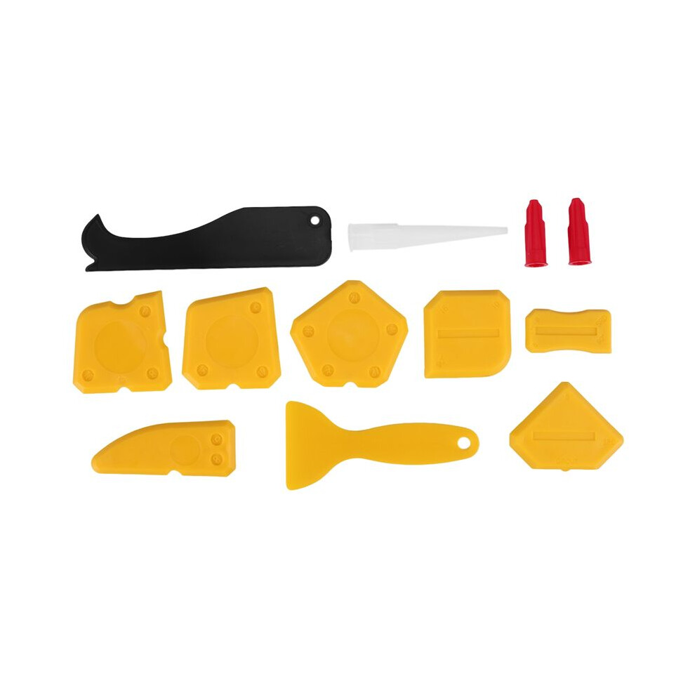 12 Pieces Caulking Tool Kit Silicone Sealant Finishing Tool Grout Scraper Caulk Remover And Caulk Nozzle And Caulk Caps 6032860312027