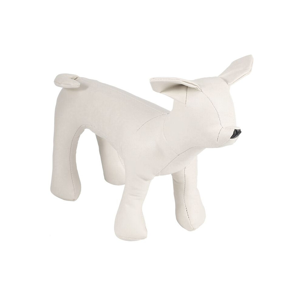 Leather Dog Mannequins Standing Position Dog Models Toys Pet Animal Shop Display Mannequin S White 6031922904675
