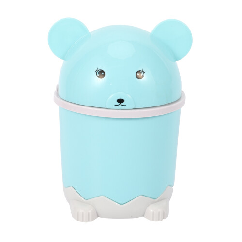Cute Desktop Trash Desktop With Lid Small Paper Basket  Flip Plastic Trash Can