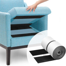 Cinta Adhesiva de Pegatina de Nailon Resistente de 4,4 Pulgadas X 16,5 Pies, Color Negro, Evita Que los Cojines del Sofá Se Deslicen o Se Vuelen Al