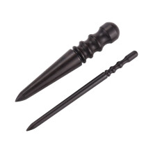 2 Pcs Leathercraft Slicker Round Burnisher , Ebony Wood Leather Burnisher Leather Slicker Tool, Leather polished rods  Slicker Narra