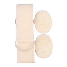 Loofah Exfoliating Back Scrubber For Shower, Double Side Scrubbing Strap, Body Bath Sponge with 100% Natural Luffa, Back Washer for Men and Women (3