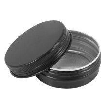 12Pcs 1Oz Black Aluminum Tin Jars Round Screw Lid Containers Empty Metal Storage Cans For Organizing Cosmetic Small Jewelry Ornaments