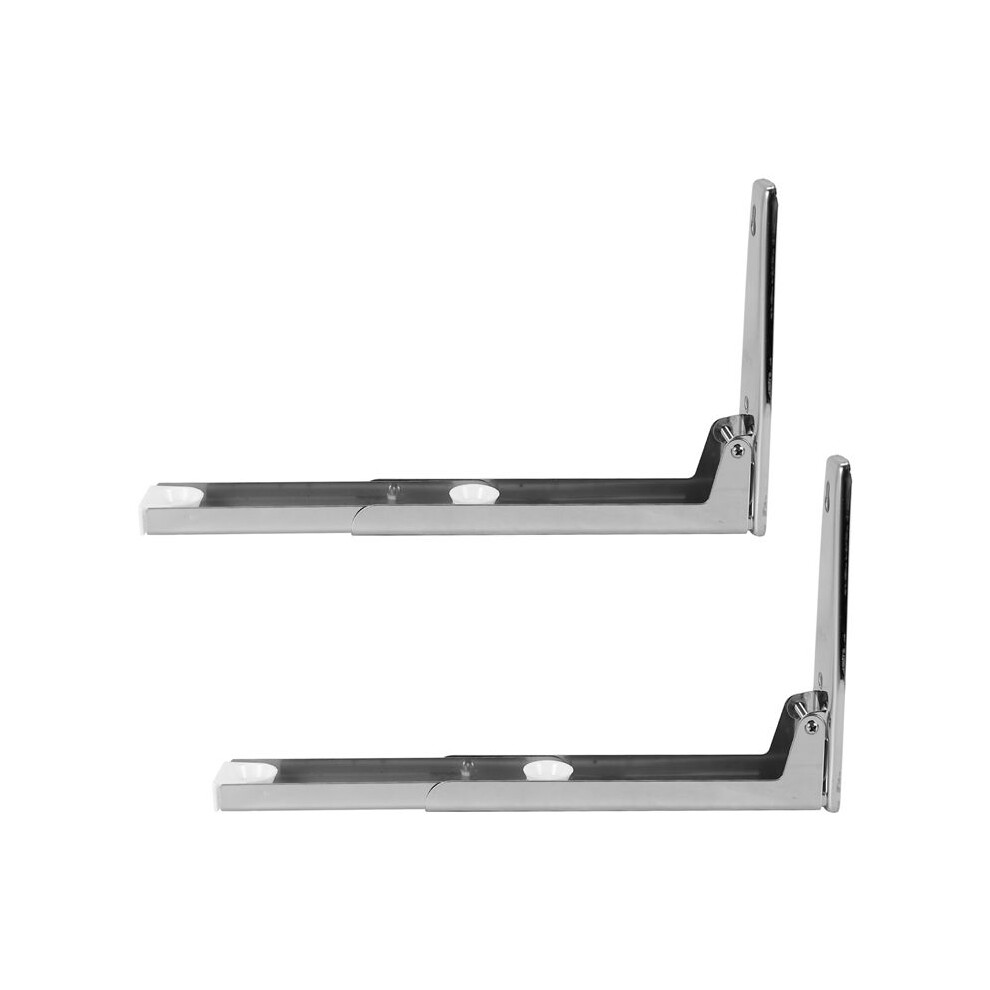Support Frame Steel Foldable Stretch Shelf Rack Microwave Oven Wall Mount Bracket Stainless Silver 6032271907027