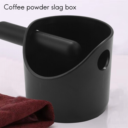 Coffee Grind Knock Box And Espresso Dump Bin (Black) 1