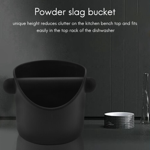 Coffee Grind Knock Box And Espresso Dump Bin (Black) 2