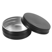 Aluminum Tin Cans - 24 Pack 2Oz / 60G Round Metal Container Screw Top Cans Cosmetic Sample Containers Candle Travel Tins