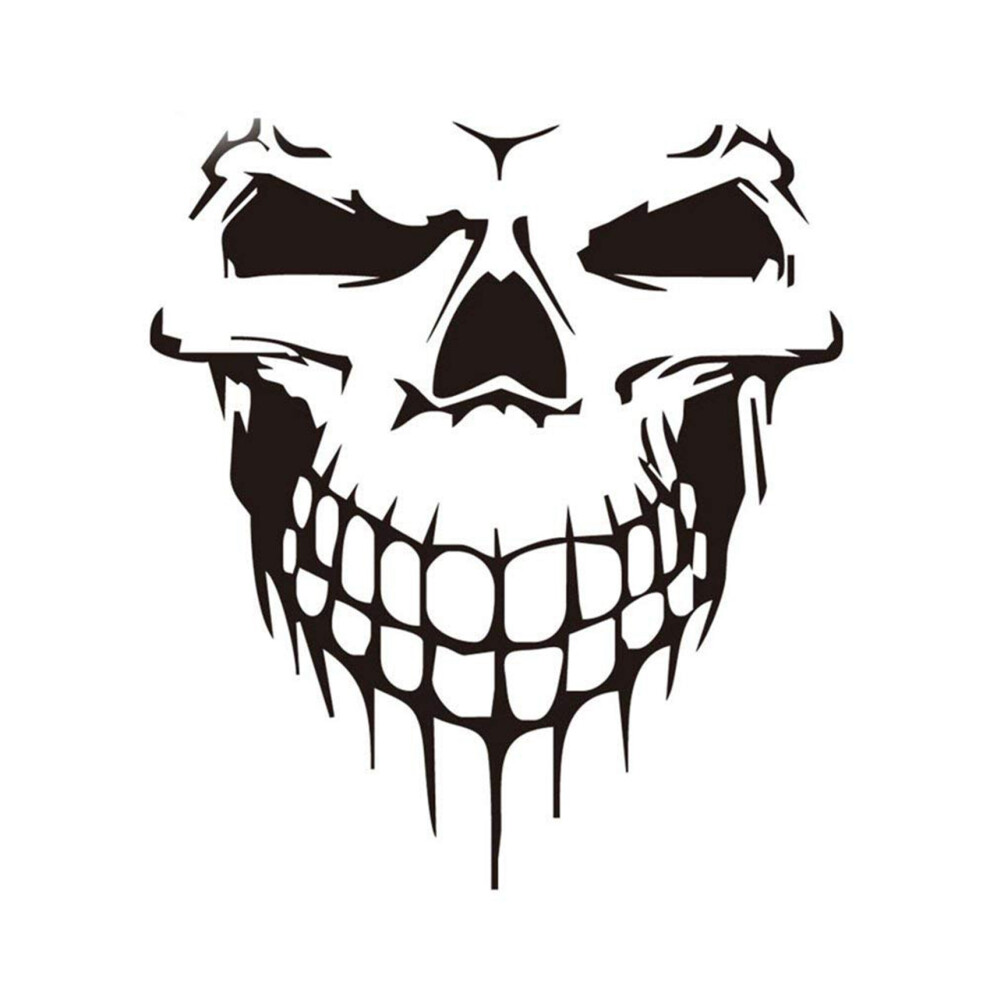 Car Sticker Car Tattoo Skull Skeleton Large Decorative Sticker (Black) Black 4712022164436