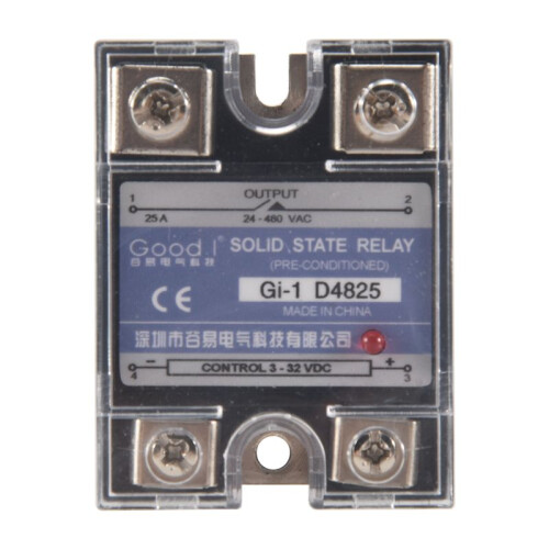 SSR 25A 3-32V  To 24-480V AC Single Phase Solid State Relay  Control AC MGR-1 D4825 Load Voltage