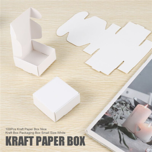 100Pcs  Paper Box Nice  Box Packaging Box Small Size-White 1
