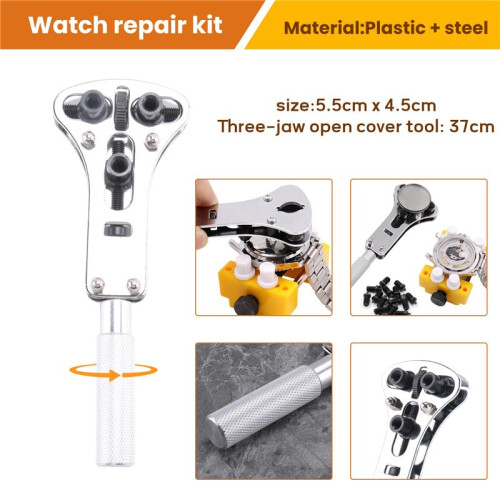 Adjustable Watch Case Removal Mount Three-Claw Open Cover Set Watch Repair Kit 1