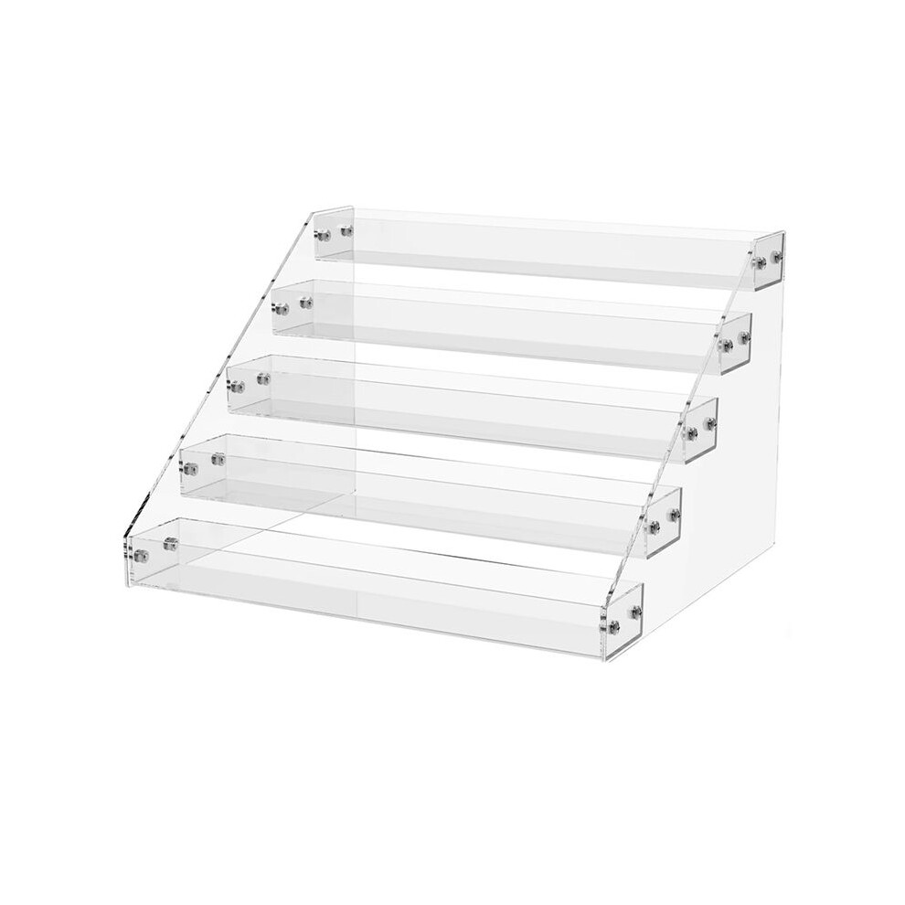 5 Layers Clear Display Stand Nail Polish Cosmetic Showcase Eyeshadow Makeup Holder Lipstick Perfume Shelf Display