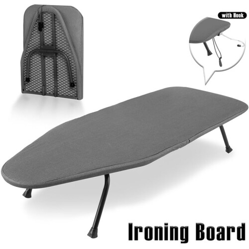 Foldable Ironing Board Home Dorm Space Saving Small Ironing Board Portable Tabletop Ironing Board with Hook for Laundry 1