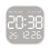 Electronic Wall Clock Wall-Mounted Multi-Functional Digital LED Clocks 12/24H Snooze Alarm Clocks Bedroom White 1