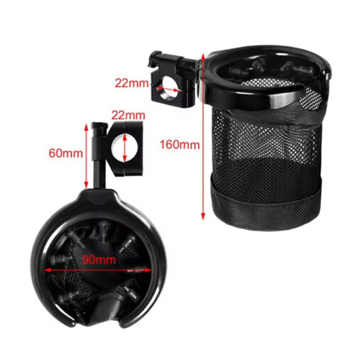 Motorcycle Cup Holder Bottle Stand Adapter Drink Holder Fits for Handlebars 22mm 2