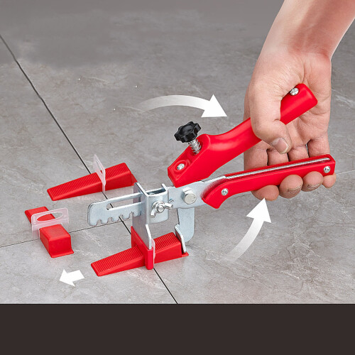 Tile Leveler Spacers Tile Installation Set Adjustable Spacing Reusable Wedges Durable Plastic Construction for Wall Floor Tiling Projects 2