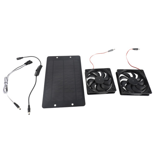 Kit ventole duale solare da 20W, risparmio energetico 12V, per serre e camper 1