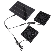 Weatherproof 10W Solar Fan Kit for Greenhouses & Sheds, 12V Dual Exhaust