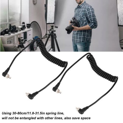 2Pcs Kamera Flash Synch PC Kabel Stecker auf