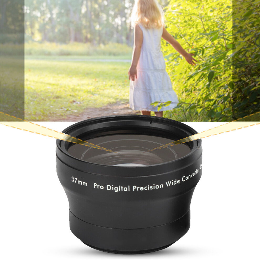 Alloy Optical Glass 0.45X Wide-Angle Lens For 37Mm Camera In Black 8331378218028