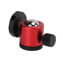 Mini testa a sfera per treppiede per fotocamera DSLR, testa a sfera girevole a 360 gradi in lega di alluminio, compatta, con cuscinetto antiscivolo,