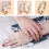 Fashionable Copper Open Ring Set for Couples, Adjustable, Unisex 2