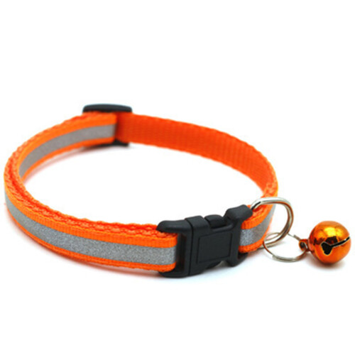 12pcs Reflective Adjustable Cat Collars with Bells, Size 19-32cm 1